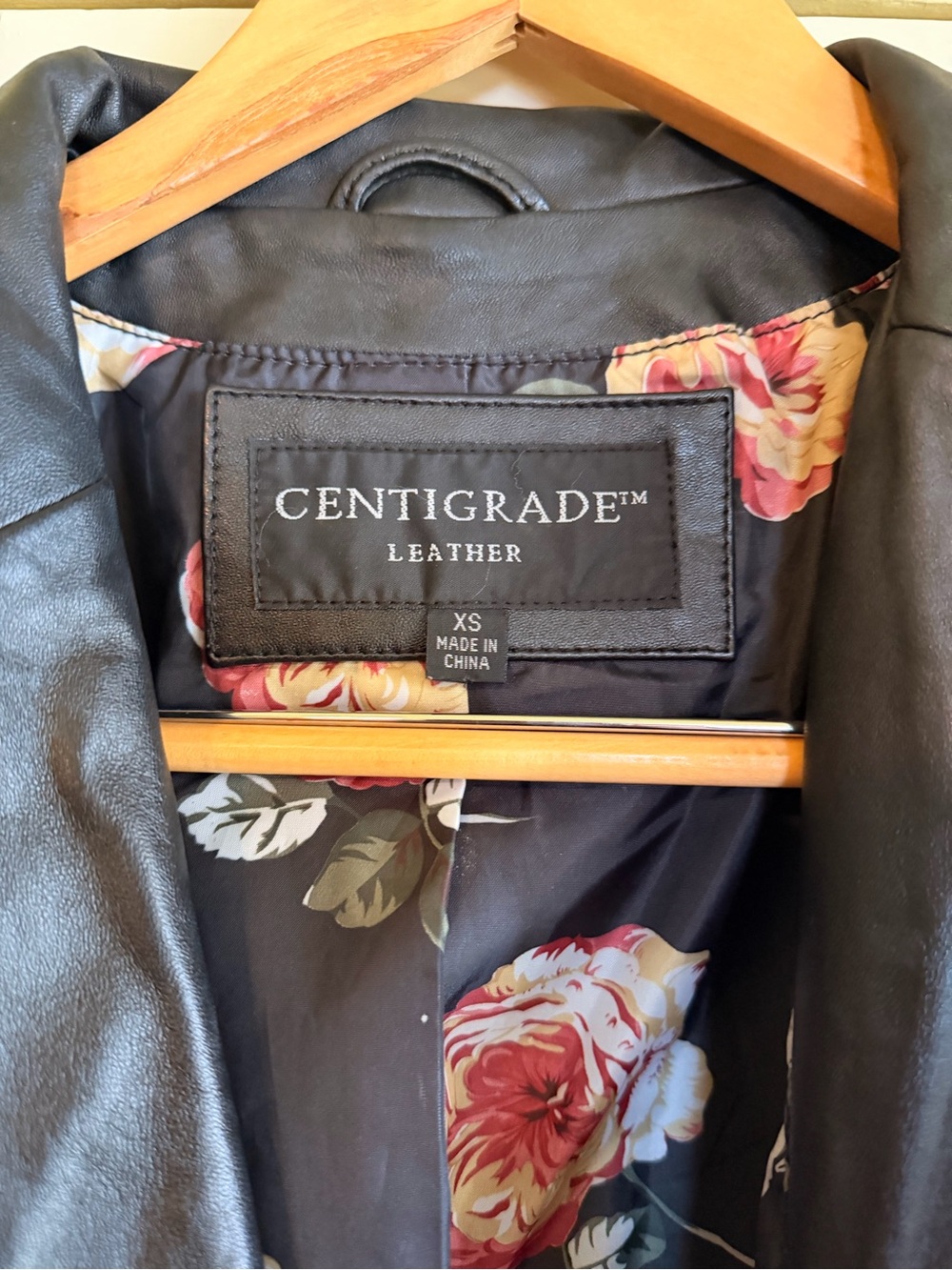 Women's Black Leather Trench Coat - Picture 3 of 5